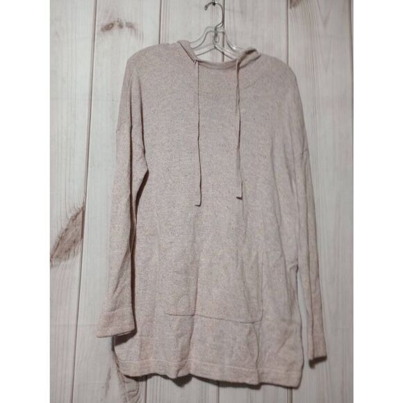 Pure Jill Sweater Ladies Medium Pink Hooded Pouch Pocket - Picture 1 of 7